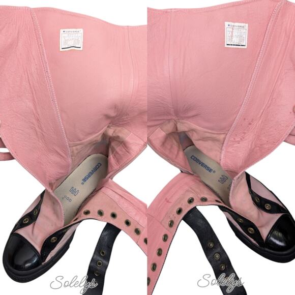 Converse RARE 2005 XXHI Star 70 Peach Blossom Pink Black Buckle Sneaker Boot 11 - Picture 10 of 16
